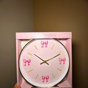 Pink Bow Wall Clock *Designed in NYC*